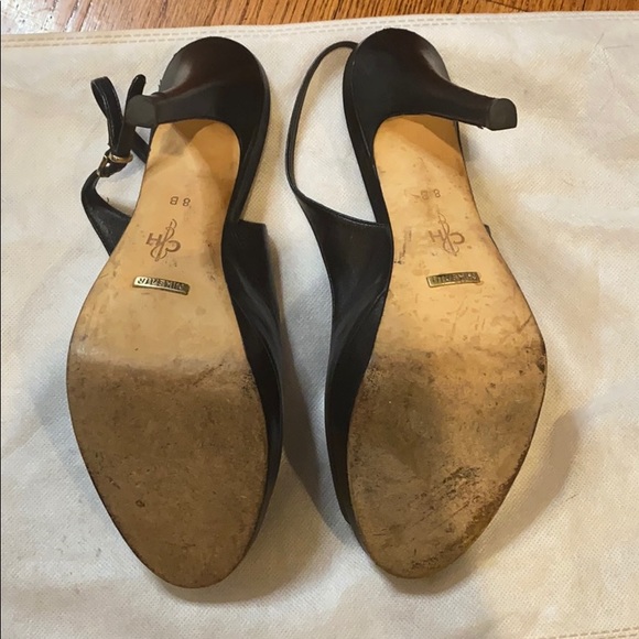 Cole Hann slingback platform peep toe heels - Picture 2 of 6